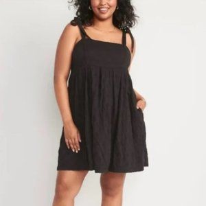 NEW Old Navy Tie-Shoulder Embroidered Swing Dress XL